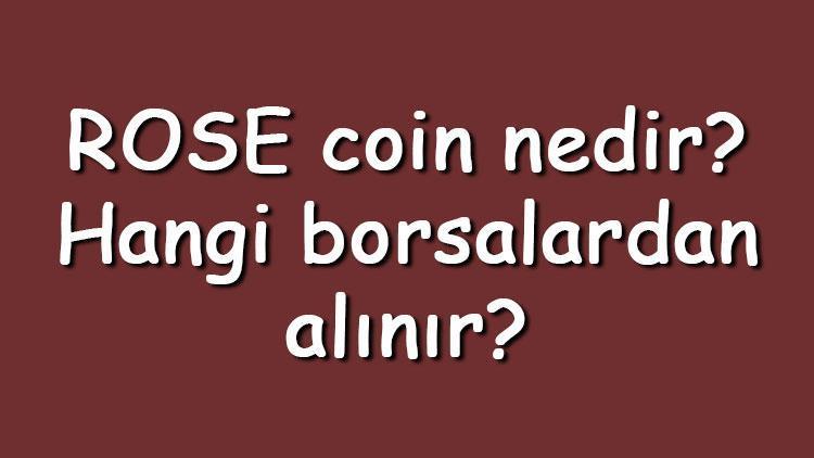 ROSE coin nedir Hangi borsalardan alınır Oasis Network ne zaman çıktı Ne iş yapar