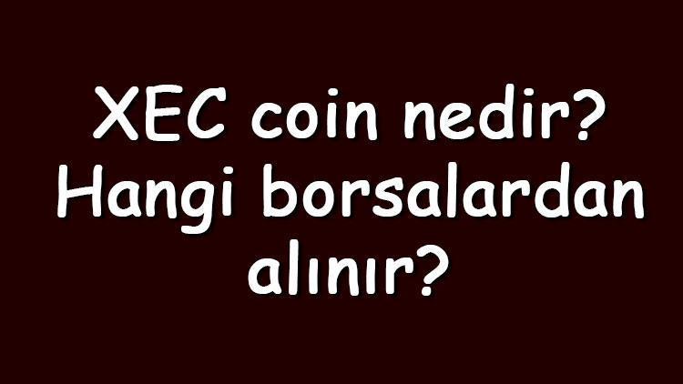 XEC coin nedir Hangi borsalardan alınır eCash ne zaman çıktı Ne iş yapar