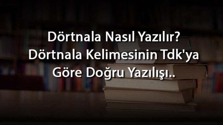 Dörtnala Nasıl Yazılır Dörtnala Kelimesinin Tdkya Göre Doğru Yazılışı..