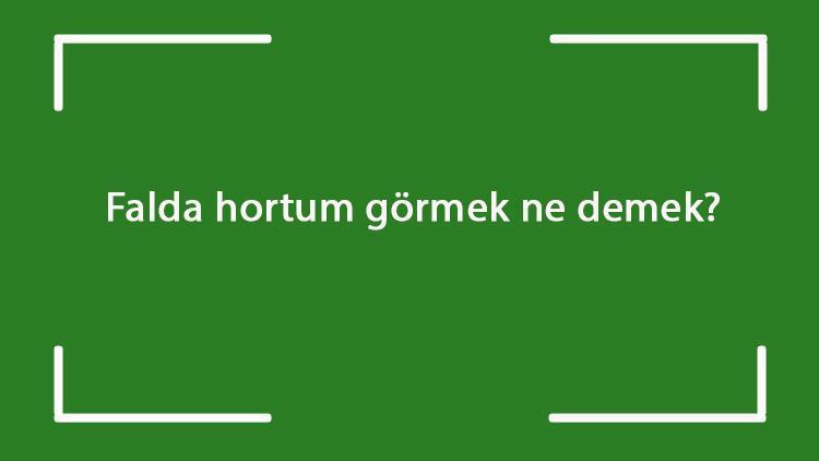 Falda hortum görmek ne demek Kahve falında hortum çıkması anlamı nedir