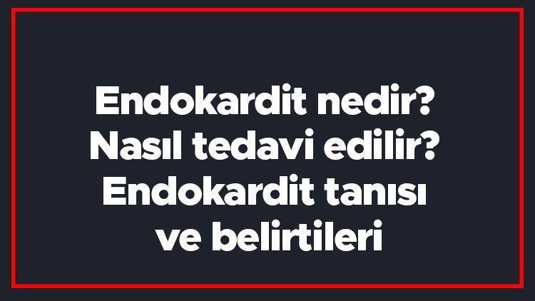 Endokardit nedir Nasıl tedavi edilir Endokardit tanısı ve belirtileri