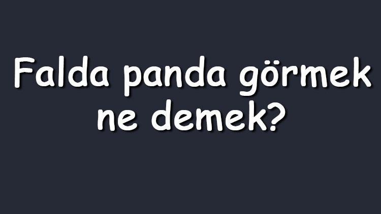 Falda panda görmek ne demek? Kahve falında panda yavrusu, kafası ve yüzü çıkması