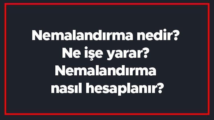 Nemalandırma nedir Ne işe yarar Nemalandırma nasıl hesaplanır