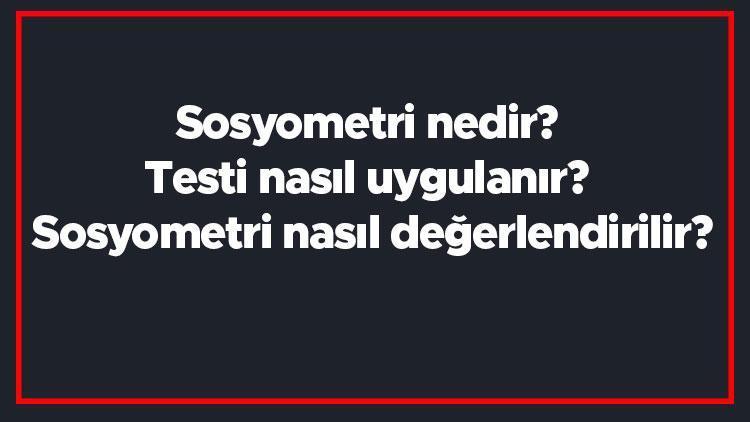 Sosyometri nedir Testi nasıl uygulanır Sosyometri nasıl değerlendirilir