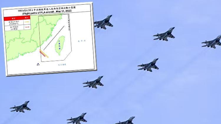 ABDden gerilimi tırmandıran hamle Çin 30 savaş uçağını aynı anda havalandırdı