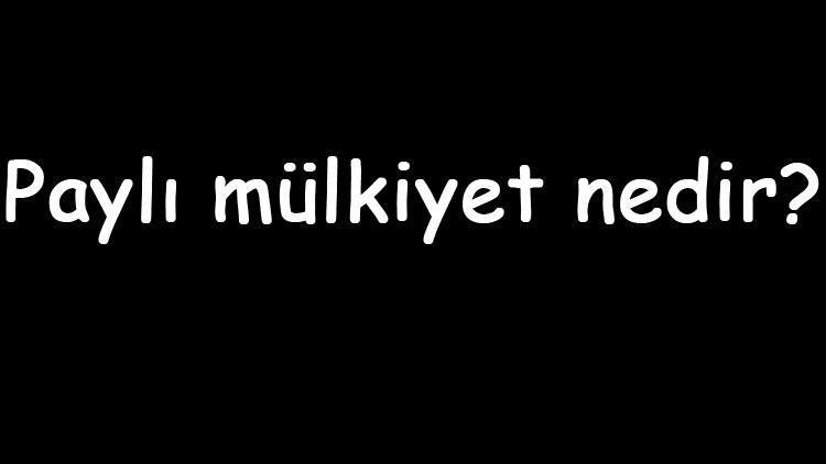 Paylı mülkiyet nedir Nasıl kurulur Paylı mülkiyet nasıl yapılır veya bölünür