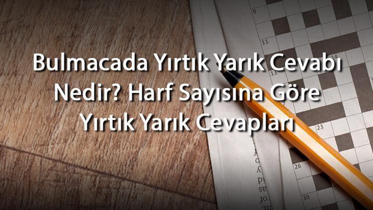 Bulmacada Yırtık Yarık Cevabı Nedir Harf Sayısına Göre Yırtık Yarık Cevapları