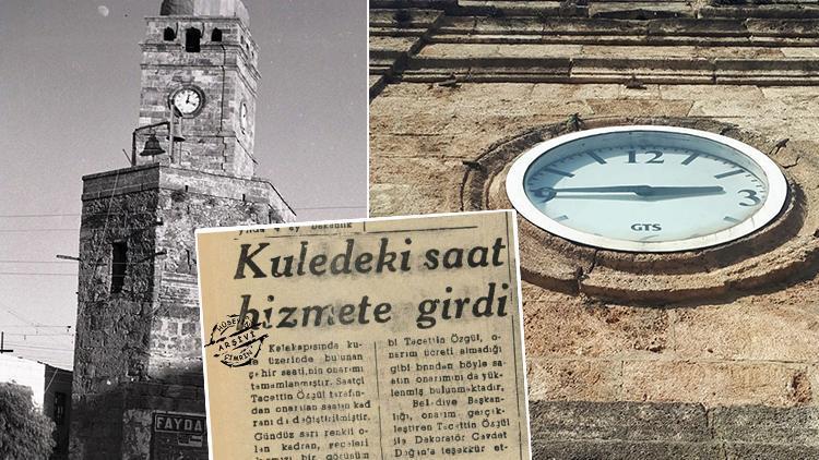 Antalyada Saat Kulesindeki orijinal saat 1976da bakım görmüş