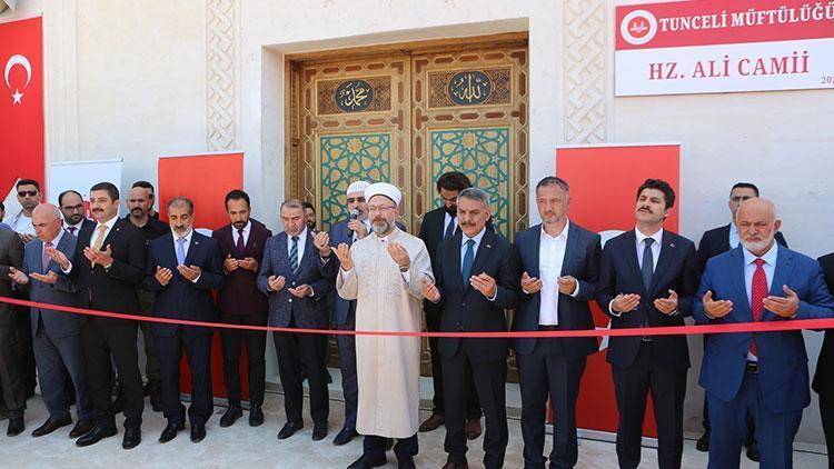 Diyanet İşleri Başkanı Erbaş Tuncelide cemevi ziyaret etti, Hz. Ali Camisi’nin açılışını yaptı