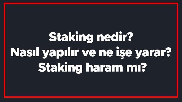 Staking nedir Nasıl yapılır ve ne işe yarar Staking haram mı