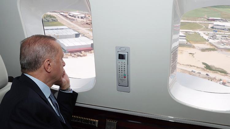 Cumhurbaşkanı Erdoğandan sel felaketinden etkilenen Ankarada inceleme