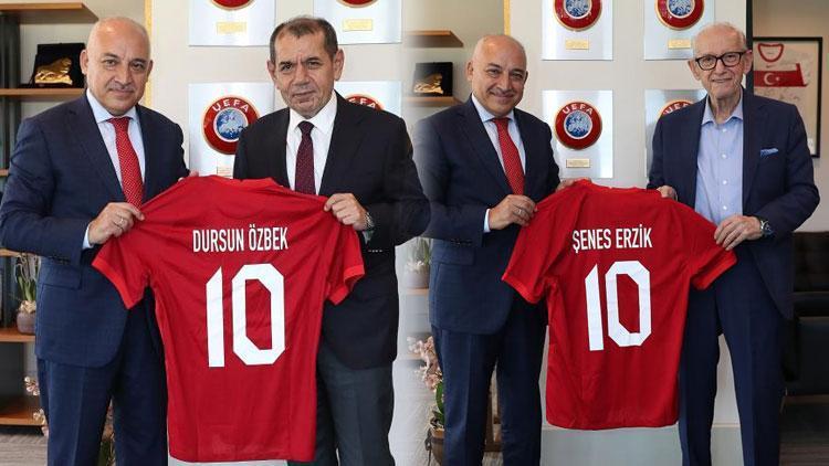 Dursun Özbek ve Şenes Erzikten TFF Başkanı Büyükekşiye ziyaret