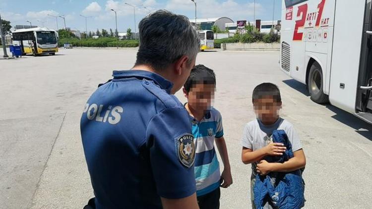 Üvey baba şiddetinden kaçan 2 kardeş, yolcu otobüsünde bulundu