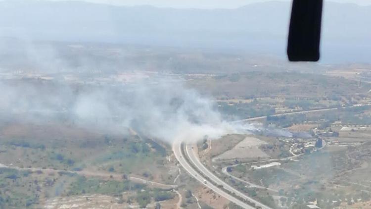 İzmirde makilik alanda yangın