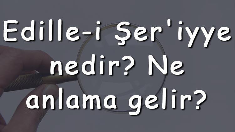 Edille-i Şeriyye nedir Ne anlama gelir Edille-i Şeriyye kapsamında olanlar