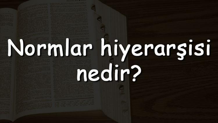 Normlar hiyerarşisi nedir Neden önemlidir Normlar hiyerarşisi piramidi ve basamakları