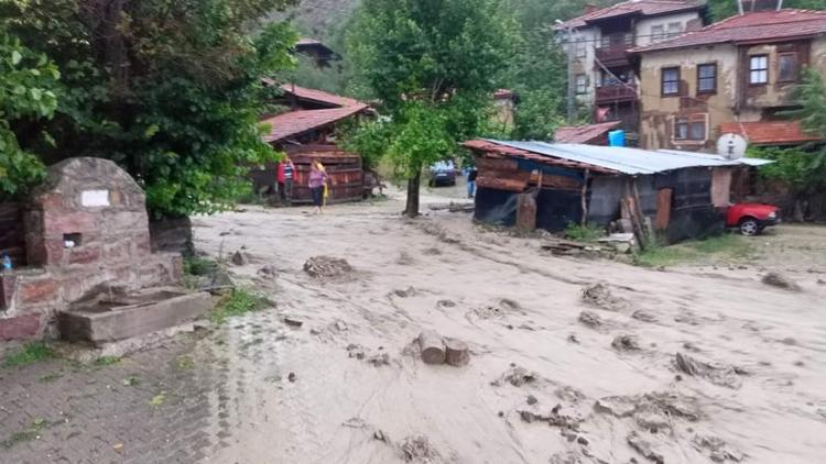 Sağanak sele döndü fırtına ağaç devirdi