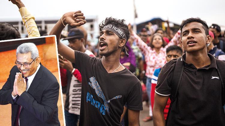 Sri Lanka devlet başkanı ülkeden kaçtı