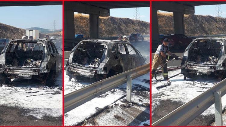 İzmir’de gurbetçi ailenin otomobili yandı