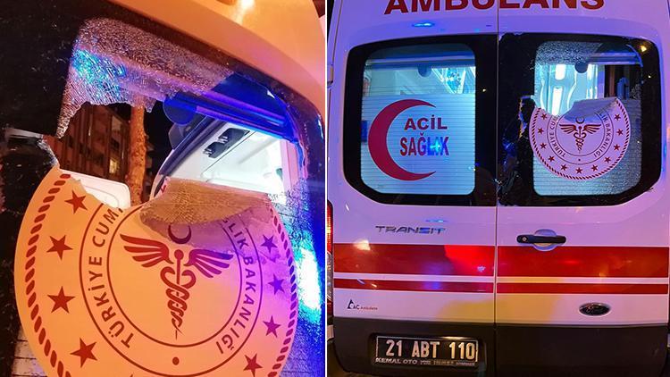 112 ambulansına saldırı; 60ıncı kez taşlamış