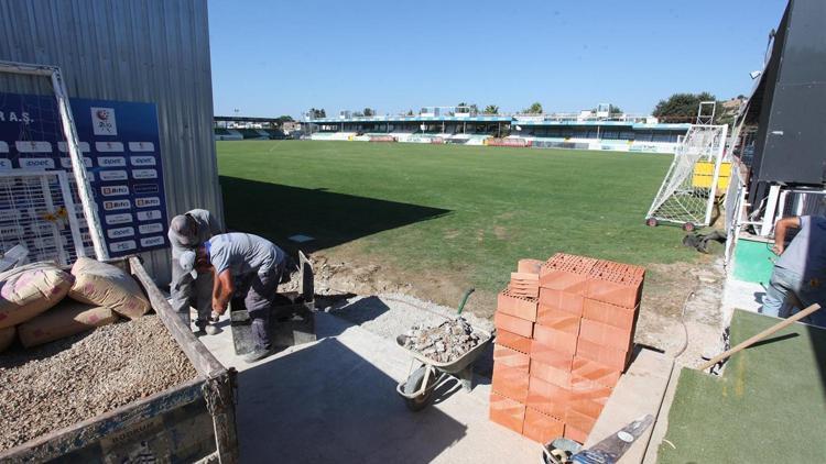 Bodrumsporda İlçe Stadındaki çalışmalar son sürat