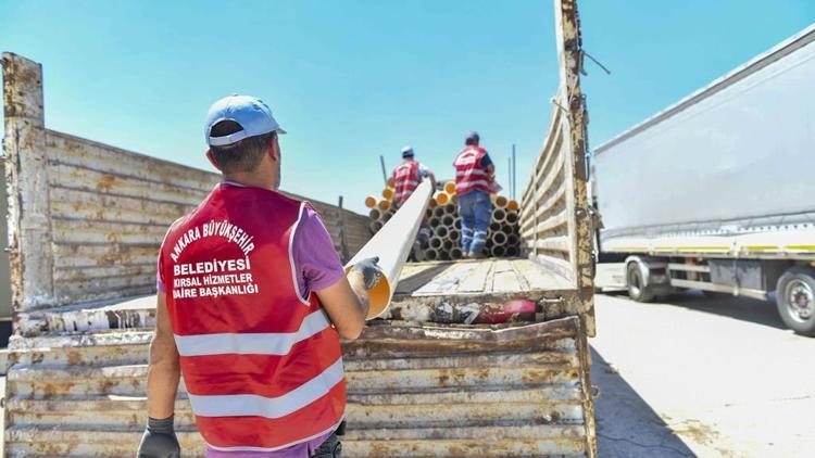 Üretime destek için kaynağından tarlaya