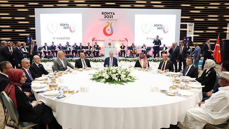 Cumhurbaşkanı Erdoğan, 5. İslami Dayanışma Oyunlarına katılan ülkelerin lideriyle buluştu