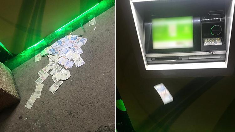 Zonguldak’ta ilginç olay ATMye fazla yüklediği paralar yola saçıldı