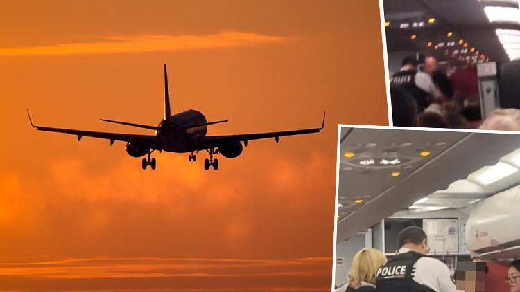 Havada dehşet dolu anlar... 35 yaşındaki yolcu uçaktaki saldırganı tek başına durdurdu