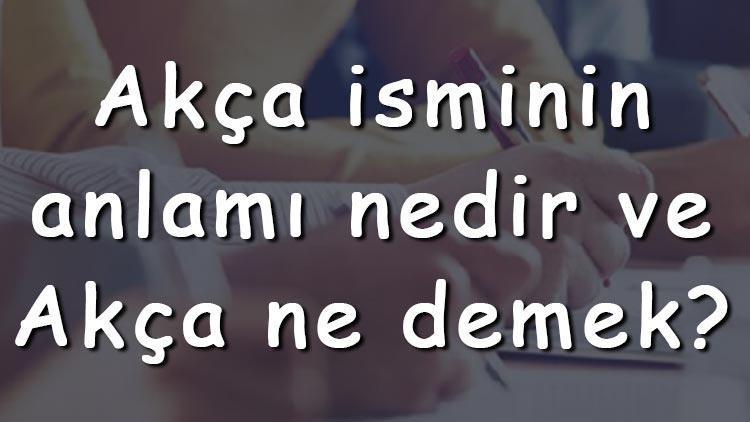 Akça isminin anlamı nedir ve Akça ne demek Akça adının özellikleri, analizi ve kökeni