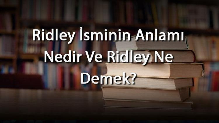 Ridley İsminin Anlamı Nedir Ve Ridley Ne Demek Ridley Adının Özellikleri, Analizi Ve Kökeni