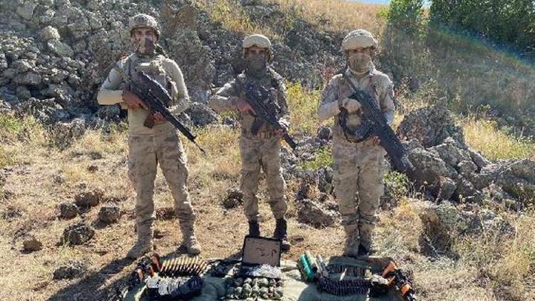 İçişleri: Tendürekte PKKya ait çok sayıda silah ele geçirildi