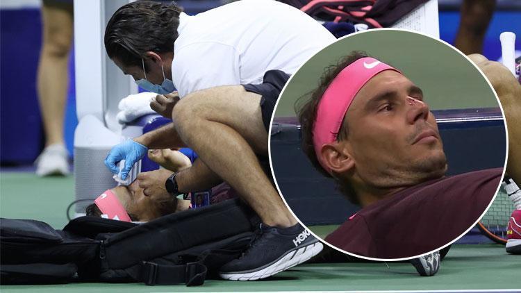 Amerika Açıkta Rafael Nadalın şanssız anı İlginç sakatlık...