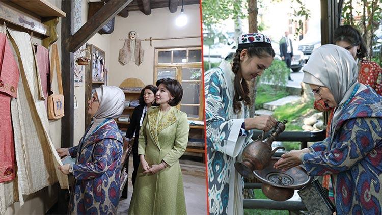 Emine Erdoğan Özbek Köyü Müzesi ve Konigil Kağıt Fabrikasını ziyaret etti