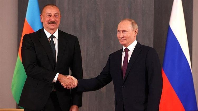 Azerbaycan Cumhurbaşkanı Aliyev ile Rusya Devlet Başkanı Putin bir araya geldi