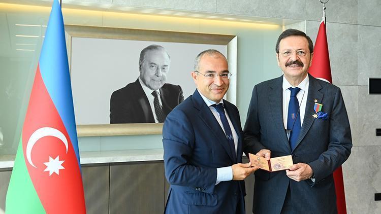 TOBB Başkanı Hisarcıklıoğlu’na Azerbaycan ‘Dostluk Nişanı’