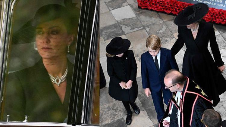 Kate ve William, cenaze törenine çocuklarını da götürdüler