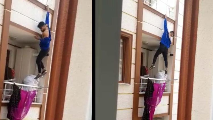 Takıntılı olduğu kadının evine girmiş Yakalanmamak için balkondan kaçtı