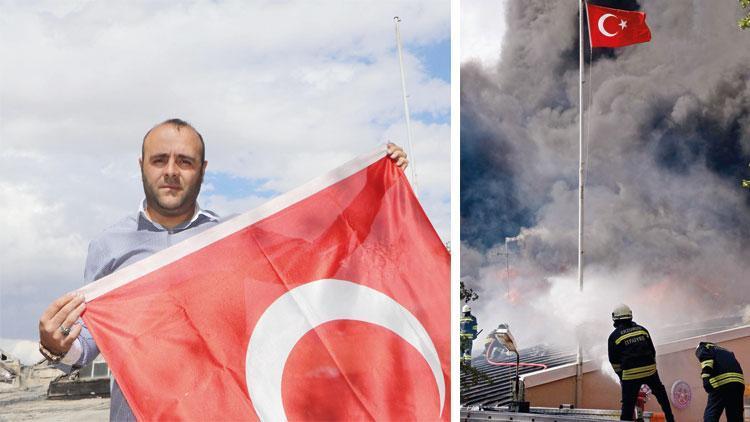 Erzurum’daki üniversite yangınına böyle daldı Bayrak operasyonu