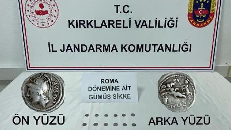 Kırklareli’de erken Roma dönemine ait 14 gümüş sikke ele geçirildi