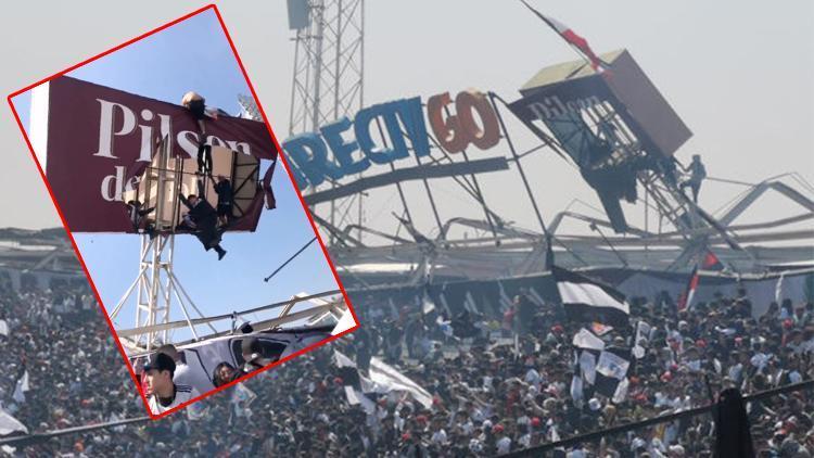 Şili’de akılalmaz anlar… Stadın çatısı çöktü, antrenman maçında facianın eşiğinden böyle dönüldü