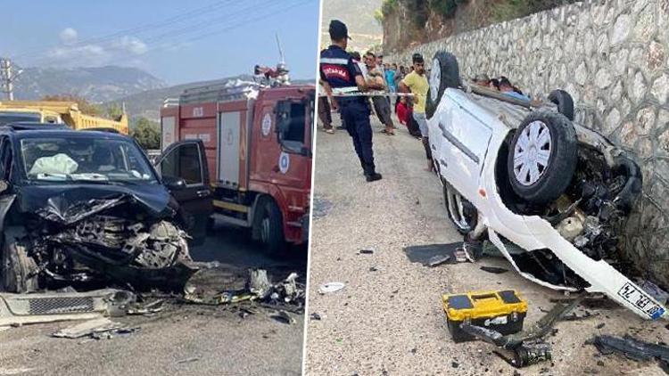 Antalyada feci kaza Dede ile torunu hayatını kaybetti, 4 yaralı