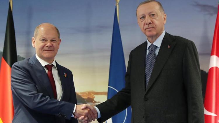 Cumhurbaşkanı Erdoğan Almanya Başbakanı Olaf Scholz ile görüştü