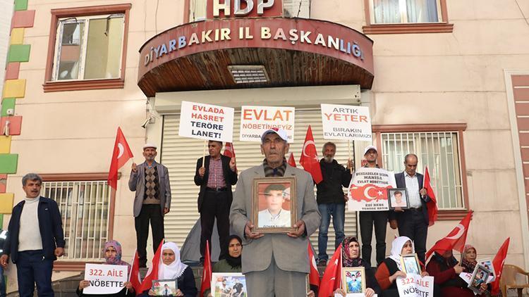 Diyarbakırdaki evlat nöbetinde aile sayısı 322 oldu