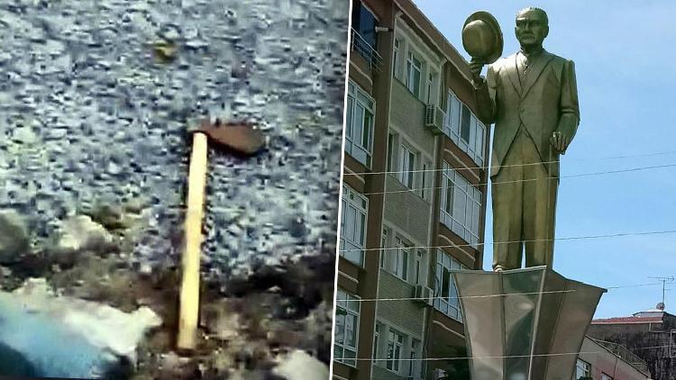 Avcılarda Atatürk Anıtına baltalı saldırı: Adliyeye sevk edildi