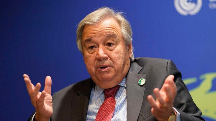 Guterres, COP27’de konuşma kağıtlarını karıştırdı