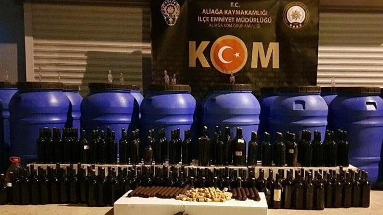 İzmirde 4 ton sahte şarap ele geçirildi