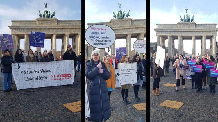 Berlin’de kadına karşı şiddet protestosu