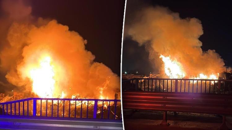 Beylikdüzü’nde TIR parkında yangın: 4 TIR kullanılamaz hale geldi