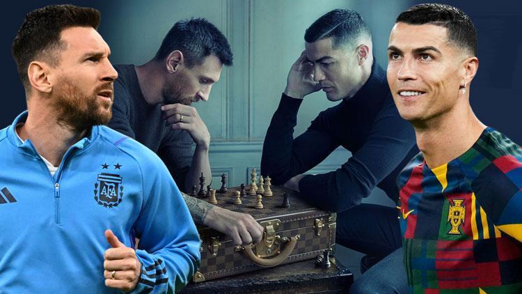 Messi ve Ronaldonun satranç fotoğrafı 2022 Dünya Kupasında gerçek oldu Art arda hamleler...